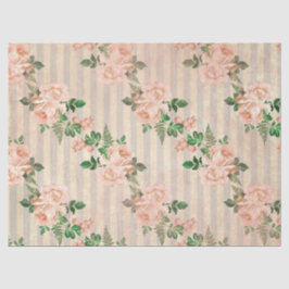 Shabby Floral Peach Serie Design 1 Seidenpapier