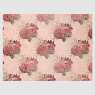 Shabby Floral Peach Series Design 11 Seidenpapier