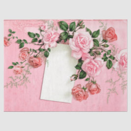 Shabby Floral Pink Serie Design 10 Seidenpapier