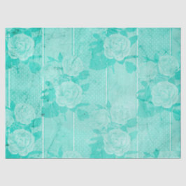Shabby Floral Turquoise Series Design 1 Seidenpapier