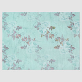 Shabby Floral Turquoise Series Design 5 Seidenpapier