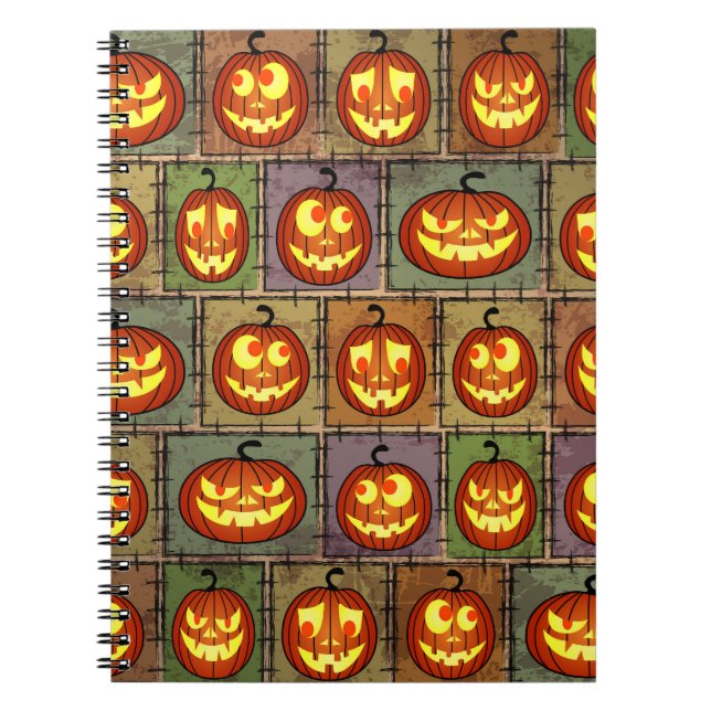 Shabby Halloween, Vintager Hintergrund. Notizblock (Vorderseite)
