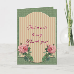 Shabby Küken Vintage Rose "Danke"-Karte Dankeskarte
