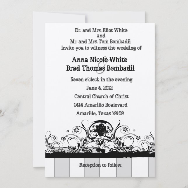 Shabby Old West Hochzeit Einladung (Vorderseite)