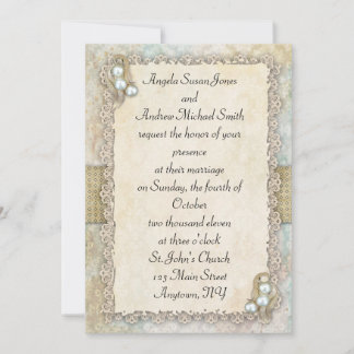 Shabby Pearls Einladung