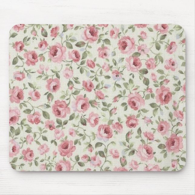 SHABBY PETITE PINK ROSES MOUSEPAD (Vorne)
