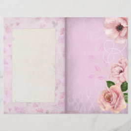 Shabby Pink Floral Gemustert Journal Page