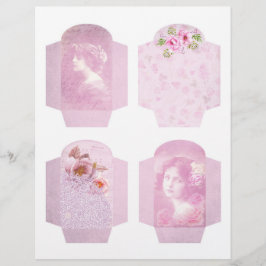 Shabby Pink Floral & Lace Scrapbook Taschen