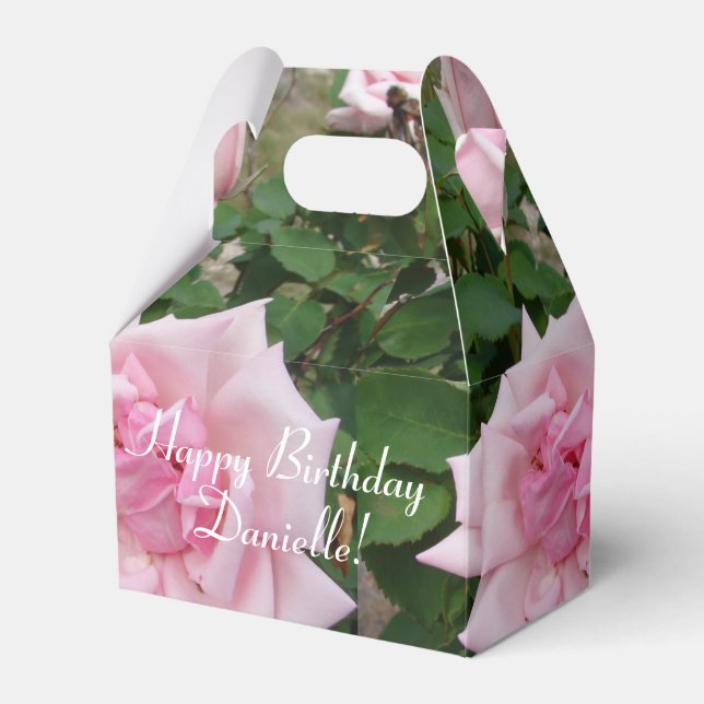 Shabby Pink Rose Blumenkohl Tee Party Kuchen Gefal Geschenkschachtel (Vorderseite)