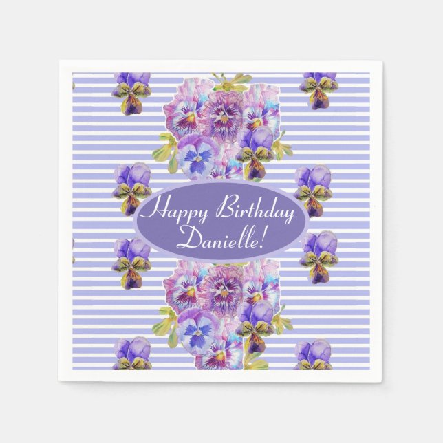 Shabby Pink Rose Blumenkohl Tee Party Kuchen Gefal Serviette (Vorderseite)