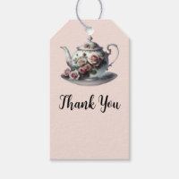 Shabby Pink Rose Vines Floral Bridal Teedusche