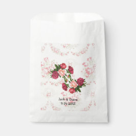 Shabby Pink Roses Custom Favor Bags Geschenktütchen