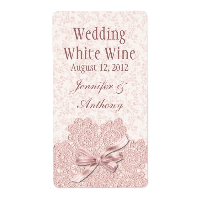 Shabby Pink Viktorianisch Wedding Mini Wein (Vorne)