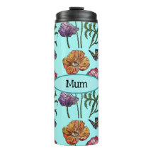 Shabby Poppy Red Lila am Aqua Mum Mütter Day