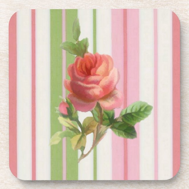 Shabby Rose Cork Untersetzer (Vorderseite)