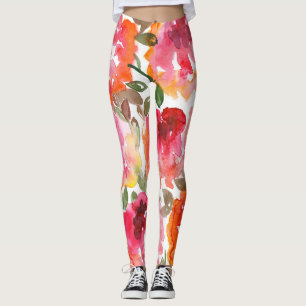 Shabby-rote Rosen, nahtloses Muster. Leggings