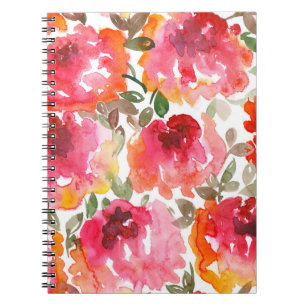 Shabby-rote Rosen, nahtloses Muster. Notizblock