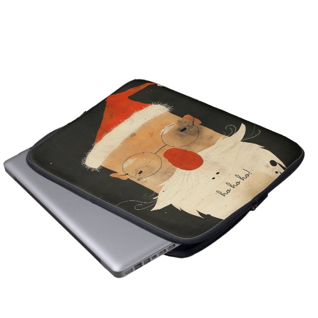 Shabby Santa Laptopschutzhülle (Vorne Knopf)