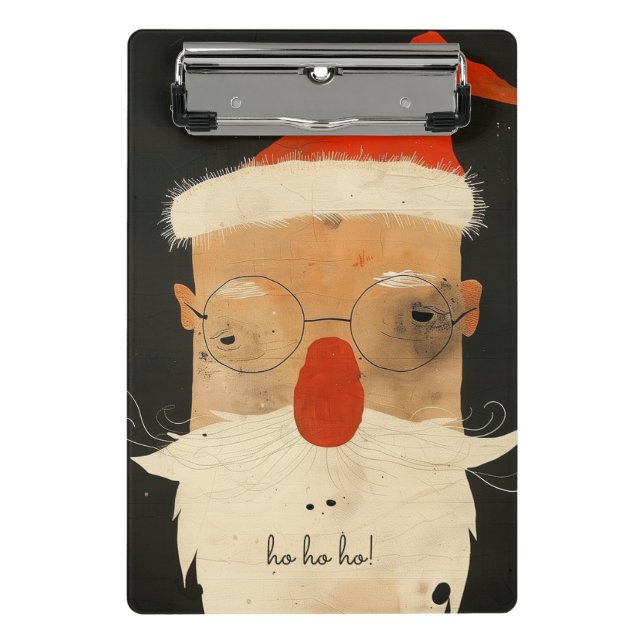 Shabby Santa Mini Klemmbrett (Vorderseite)