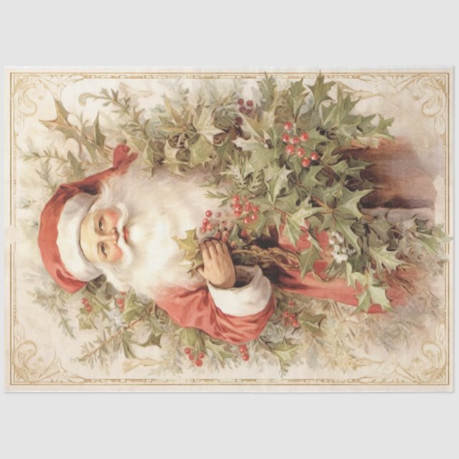 Shabby Santa Seidenpapier (Vorderseite)