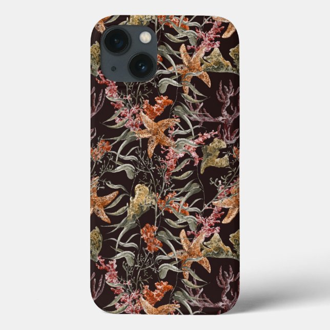 Shabby Sea Life Pattern Case-Mate iPhone Hülle (Rückseite)