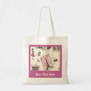 Shabby Sweet Paris Pink Tragetasche