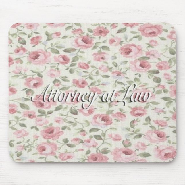 Shabby Sweet Petite Rose Anwalt für Recht Mousepad (Vorne)