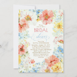 Shabby Vintage Floral Boho Elegant Bridal Shower Einladung