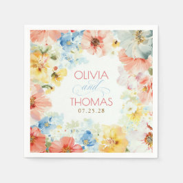 Shabby Vintage Floral Boho Elegant Wedding Serviette