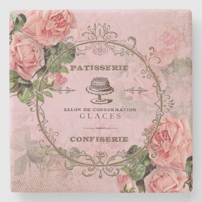 Shabby Vintage Rose2 - Untersetzer (Vorderseite)