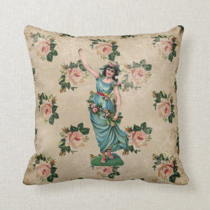 ShabbyChic Vintage Blume Fairy Cushion pink Kissen