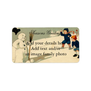 SHABBYCHIC Vintage Weihnachtsdekorationen Adressaufkleber