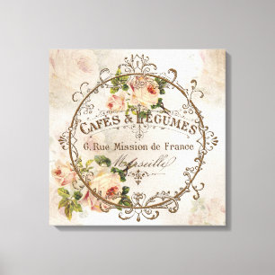 ShabbyVintageRoses3 - Wrapped Canvas Leinwanddruck