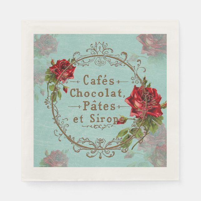 ShabbyVintageRoses - Paper Napkins Serviette (Vorderseite)