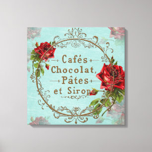 ShabbyVintageRoses - überzogene Canvas Leinwanddruck