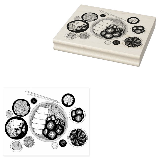 Shabu-Shabu Japan Japanische Küche Hotspot Gummistempel (Stempel)