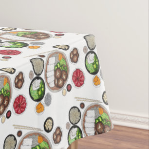 Shabu-Shabu Japanisch Essen Dinner Party Hotpot Tischdecke