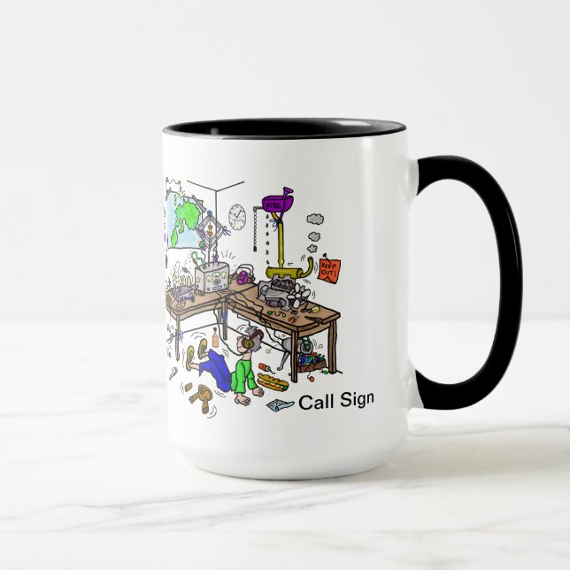 Shack geschieht lustige Schinken-Radio-Tasse Tasse (Rechts)