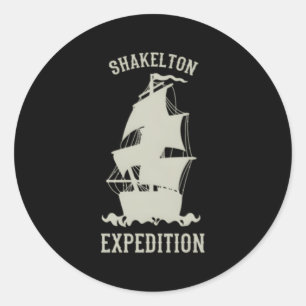 Shackleton Expedition zur Antarktis Runder Aufkleber