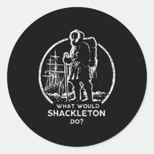Shackleton Leadership Energie Manager Retro Runder Aufkleber