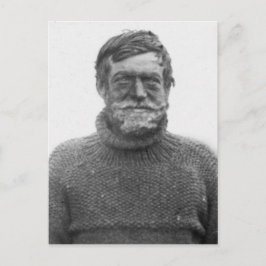 Shackletonin Bild und Zitat des antarktischen Nimr Postkarte