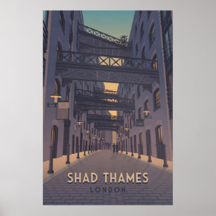 Shad Thames London Reiseplakat Poster