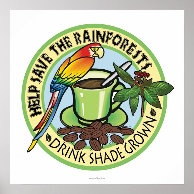 Shade Grown-Kaffee Poster (Vorne)