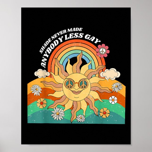 Shade Never Made Anybody Less Gay Rainbow Lgbt Les Poster (Vorne)