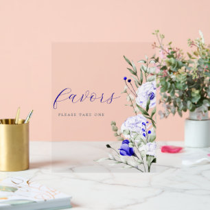 Shade of Royal Blue Elfenbeinblume Gastgeschenk Ho Acrylschild