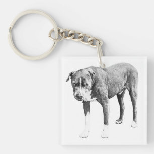 Shaded Pit Bull Mini Tag Schlüsselanhänger