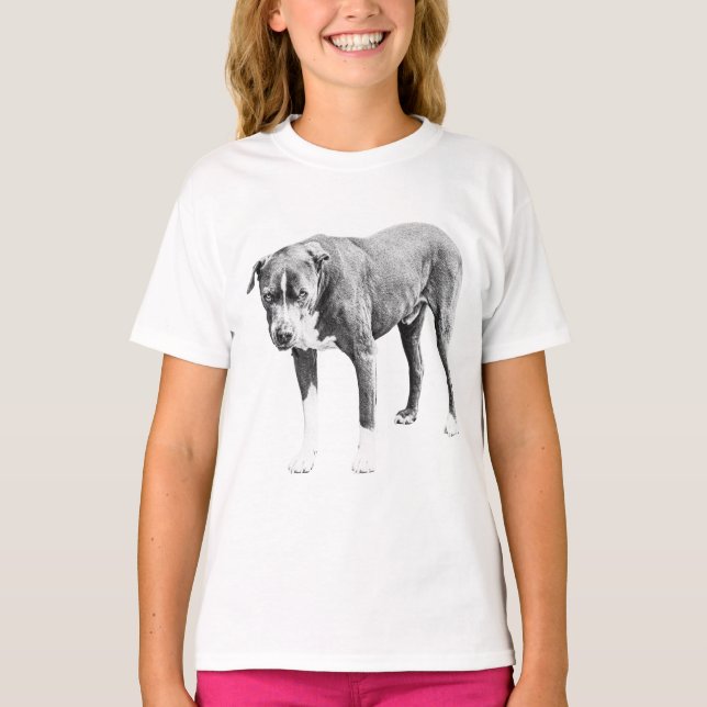 Shaded Pit Bull Street T-Shirt (Vorderseite)