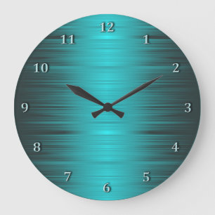 Shaded Turquoise Aqua Wall Clock Große Wanduhr