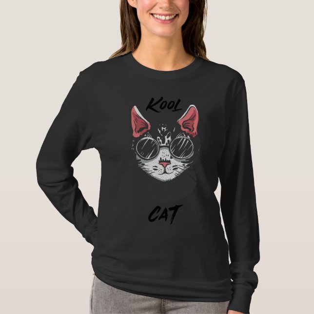 Shades Cute Kitten  Animal Feline T-Shirt (Vorderseite)