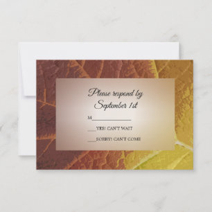 Shades des Herbstleaf Wedding RSVP Response Card
